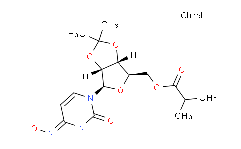 CAS No. 2346620-55-9, ((3aR,4R,6R,6aR)-6-((E)-4-(hydroxyimino)-2-oxo-3,4-dihydropyrimidin-1(2H)-yl)-2,2-dimethyltetrahydrofuro[3,4-d][1,3]dioxol-4-yl)methyl isobutyrate