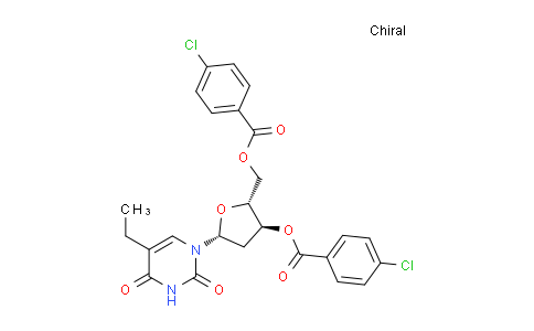 CAS No. 25137-84-2, 1-(3,5-Di-O-p-chlorobenzoyl-2-deoxy-β-D-ribofuranosyl)-5-ethyluracil