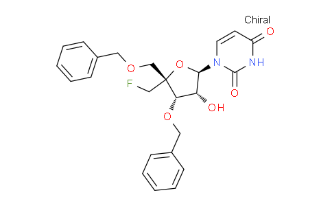 CAS No. 200066-88-2, 1-[(2R,3R,4S,5R)-4-benzyloxy-5-(benzyloxymethyl)-5-(fluoromethyl)-3-hydroxy-tetrahydrofuran-2-yl]pyrimidine-2,4-dione