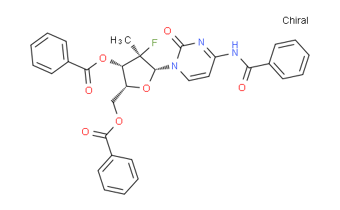 CAS No. 2173637-26-6, [(2R,3S,4R,5R)-5-(4-benzamido-2-oxo-1,2-dihydropyrimidin-1-yl)-3-(benzoyloxy)-4-fluoro-4-methyloxolan-2-yl]methyl benzoate