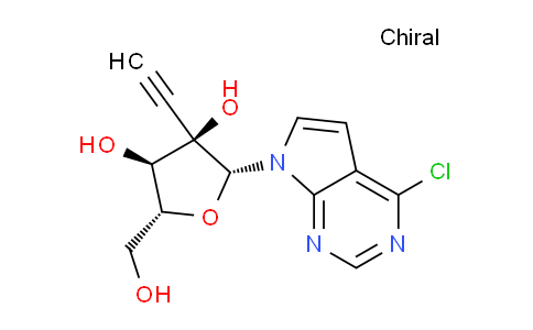 CAS No. 1044589-83-4, (2R,3R,4R,5R)-2-(4-chloropyrrolo[2,3-d]pyrimidin-7-yl)-3-ethynyl-5-(hydroxymethyl)tetrahydrofuran-3,4-diol