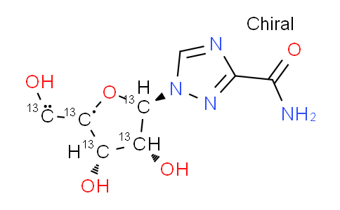 CAS No. 1646818-35-0, 1-[(2R,3R,4S)-3,4-dihydroxy-5-(hydroxy(1¹³C)methyl)(2,3,4,5-¹³C₄)oxolan-2-yl]-1,2,4-triazole-3-carboxamide