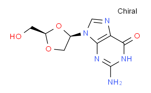 CAS No. 145514-01-8, 2-amino-9-[(2R,4R)-2-(hydroxymethyl)-1,3-dioxolan-4-yl]-1H-purin-6-one
