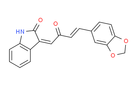 CAS No. 1606160-40-0, 3-[4-(1,3-benzodioxol-5-yl)-2-oxobut-3-enylidene]-1H-indol-2-one