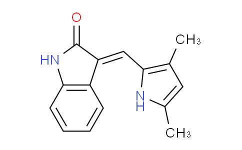 CAS No. 194413-57-5, (E)-3-((3,5-Dimethyl-1H-pyrrol-2-yl)methylene)indolin-2-one