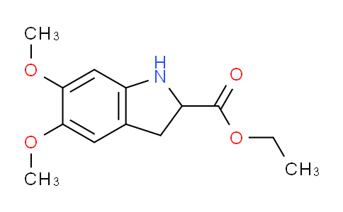 CAS No. 106517-33-3, Ethyl 5,6-dimethoxyindoline-2-carboxylate