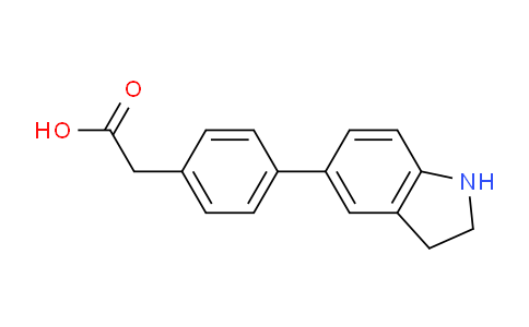 CAS No. 1181294-71-2, 2-(4-(Indolin-5-yl)phenyl)acetic acid