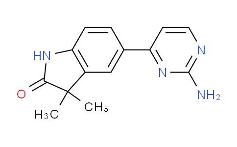 CAS No. 1369067-00-4, 5-(2-Aminopyrimidin-4-yl)-3,3-dimethylindolin-2-one