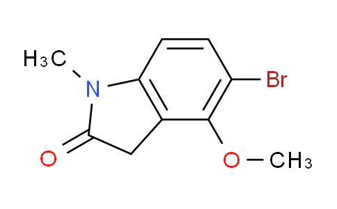CAS No. 1255957-66-4, 5-Bromo-4-methoxy-1-methylindolin-2-one