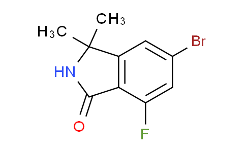 CAS No. 1253792-10-7, 5-Bromo-7-fluoro-3,3-dimethylisoindolin-1-one