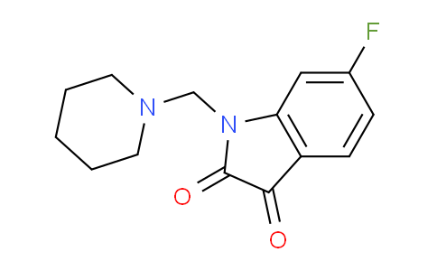 CAS No. 141542-60-1, 6-Fluoro-1-(piperidin-1-ylmethyl)indoline-2,3-dione