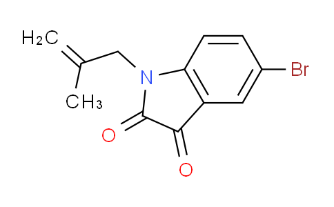 CAS No. 122834-40-6, 5-Bromo-1-(2-methylallyl)indoline-2,3-dione