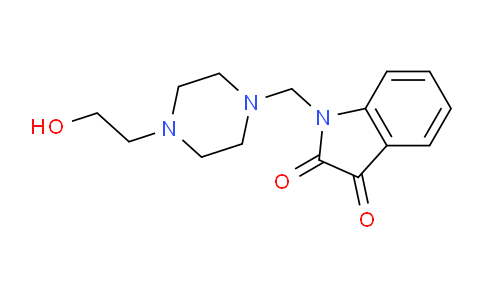 CAS No. 6532-17-8, 1-((4-(2-Hydroxyethyl)piperazin-1-yl)methyl)indoline-2,3-dione