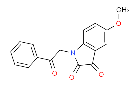 CAS No. 74588-94-6, 5-Methoxy-1-(2-oxo-2-phenylethyl)indoline-2,3-dione