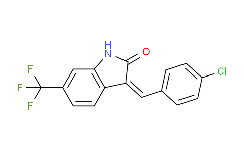 CAS No. 35315-58-3, 3-(4-Chlorobenzylidene)-6-(trifluoromethyl)indolin-2-one