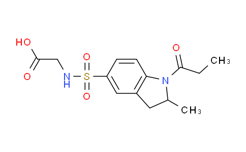 CAS No. 899718-20-8, 2-(2-Methyl-1-propionylindoline-5-sulfonamido)acetic acid