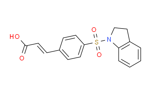 CAS No. 379729-42-7, 3-(4-(Indolin-1-ylsulfonyl)phenyl)acrylic acid