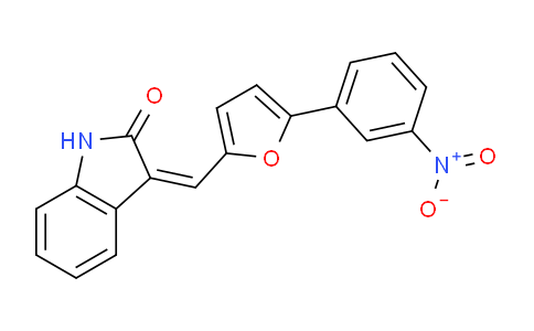 CAS No. 853356-18-0, 3-((5-(3-Nitrophenyl)furan-2-yl)methylene)indolin-2-one