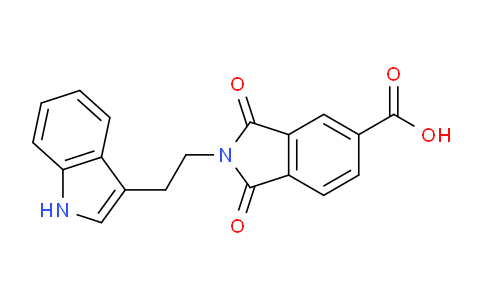 CAS No. 296266-01-8, 2-(2-(1H-Indol-3-yl)ethyl)-1,3-dioxoisoindoline-5-carboxylic acid