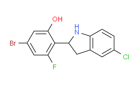 CAS No. 1620450-59-0, 5-Bromo-2-(5-chloroindolin-2-yl)-3-fluorophenol