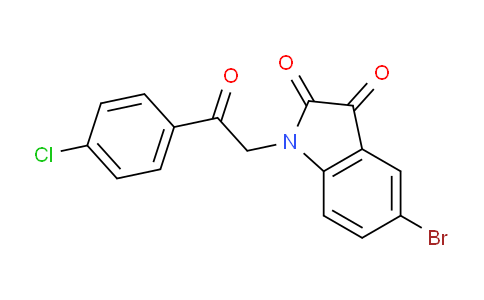 CAS No. 75822-39-8, 5-Bromo-1-(2-(4-chlorophenyl)-2-oxoethyl)indoline-2,3-dione
