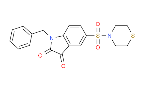 CAS No. 1144853-50-8, 1-Benzyl-5-(thiomorpholinosulfonyl)indoline-2,3-dione