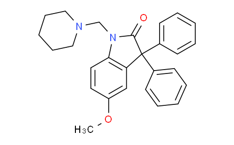 CAS No. 81252-99-5, 5-Methoxy-3,3-diphenyl-1-(piperidin-1-ylmethyl)indolin-2-one