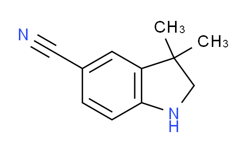 CAS No. 1158745-60-8, 3,3-dimethyl-1,2-dihydroindole-5-carbonitrile