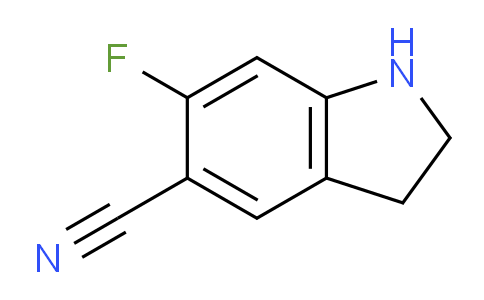 CAS No. 1702230-01-0, 6-fluoro-2,3-dihydro-1H-indole-5-carbonitrile