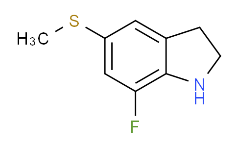 CAS No. 1240301-83-0, 7-fluoro-5-(methylthio)indoline