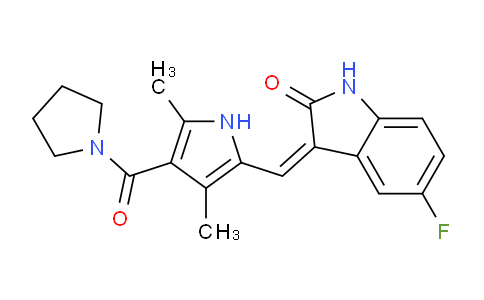 CAS No. 2135339-43-2, (Z)-3-((3,5-dimethyl-4-(pyrrolidine-1-carbonyl)-1H-pyrrol-2-yl)methylene)-5-fluoroindolin-2-one