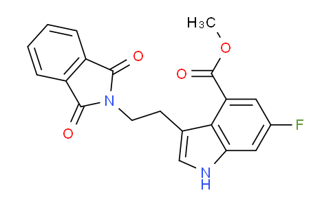 CAS No. 1408282-25-6, methyl 3-(2-(1,3-dioxoisoindolin-2-yl)ethyl)-6-fluoro-1H-indole-4-carboxylate