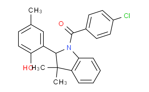 CAS No. 91751-59-6, (4-chlorophenyl)(2-(2-hydroxy-5-methylphenyl)-3,3-dimethylindolin-1-yl)methanone
