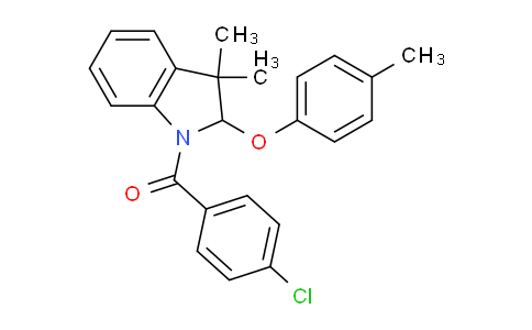 CAS No. 1174372-96-3, (4-chlorophenyl)(3,3-dimethyl-2-(p-tolyloxy)indolin-1-yl)methanone