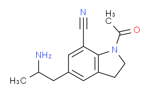 CAS No. 175837-01-1, 1-Acetyl-5-(2-aminopropyl)indoline-7-carbonitrile