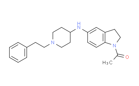 CAS No. 394653-85-1, 1-(5-((1-Phenethylpiperidin-4-yl)amino)indolin-1-yl)ethanone