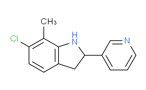 CAS No. 593233-50-2, 6-Chloro-7-methyl-2-(pyridin-3-yl)indoline