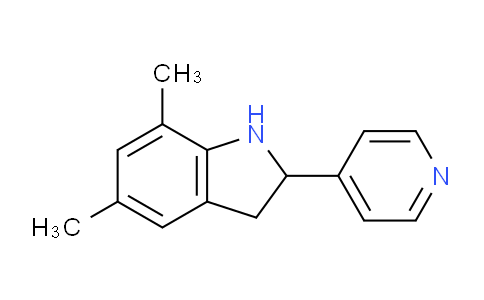 CAS No. 591757-05-0, 5,7-Dimethyl-2-(pyridin-4-yl)indoline