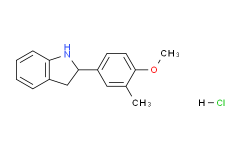 CAS No. 1177304-69-6, 2-(4-Methoxy-3-methylphenyl)indoline hydrochloride