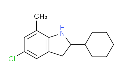 CAS No. 596083-19-1, 5-Chloro-2-cyclohexyl-7-methylindoline