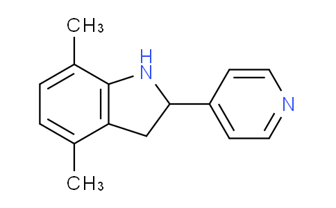 CAS No. 591757-65-2, 4,7-Dimethyl-2-(pyridin-4-yl)indoline