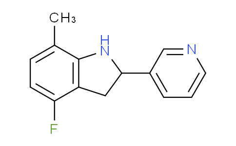 CAS No. 595545-07-6, 4-Fluoro-7-methyl-2-(pyridin-3-yl)indoline