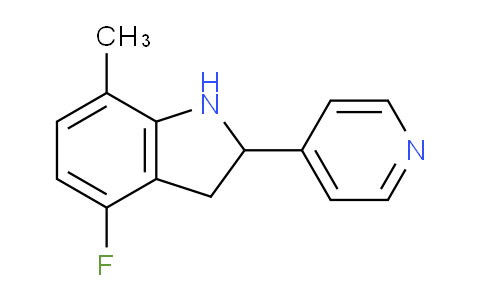 CAS No. 595545-08-7, 4-Fluoro-7-methyl-2-(pyridin-4-yl)indoline