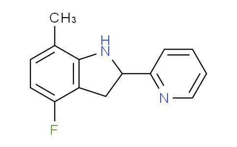 CAS No. 595545-06-5, 4-Fluoro-7-methyl-2-(pyridin-2-yl)indoline