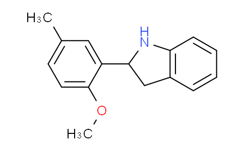CAS No. 595548-94-0, 2-(2-Methoxy-5-methylphenyl)indoline