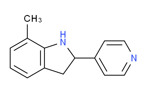 CAS No. 595547-36-7, 7-Methyl-2-(pyridin-4-yl)indoline