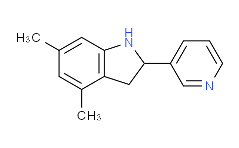 CAS No. 593232-98-5, 4,6-Dimethyl-2-(pyridin-3-yl)indoline