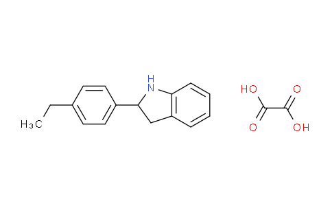 CAS No. 1177318-85-2, 2-(4-Ethylphenyl)indoline oxalate