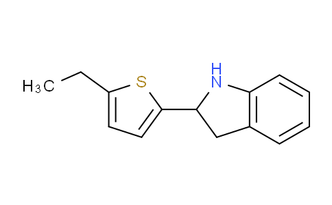 CAS No. 595548-67-7, 2-(5-Ethylthiophen-2-yl)indoline