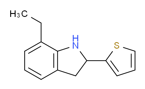 CAS No. 591767-37-2, 7-Ethyl-2-(thiophen-2-yl)indoline